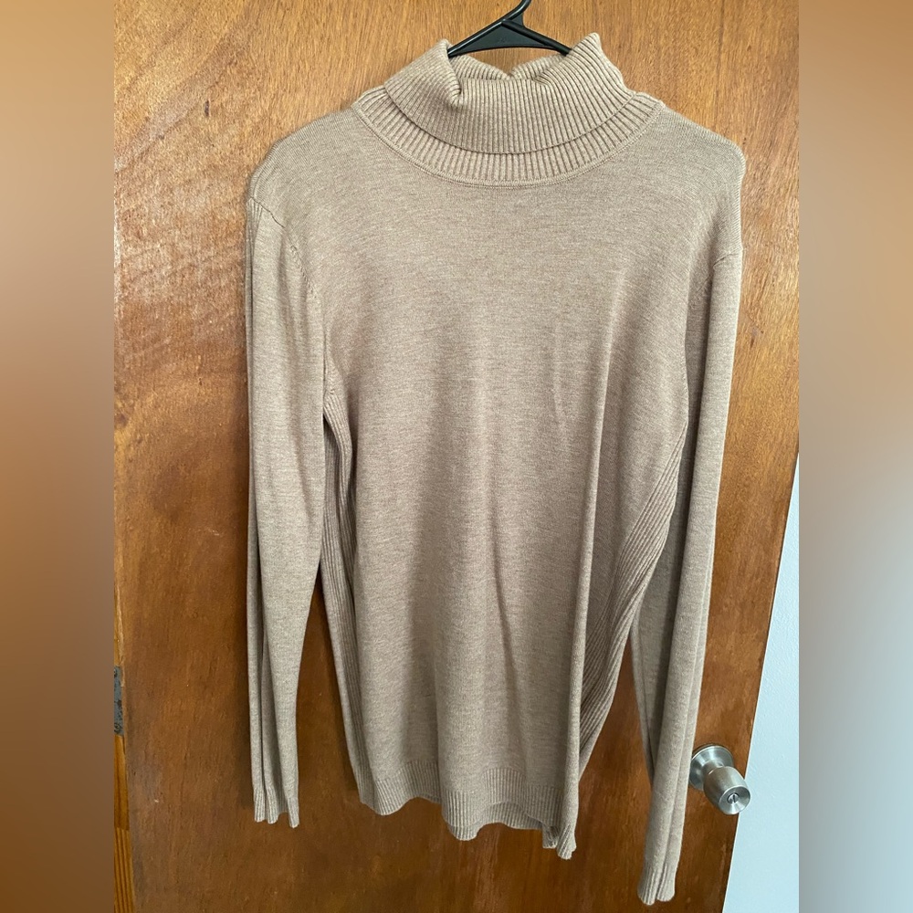 Tan Turtleneck Sweater